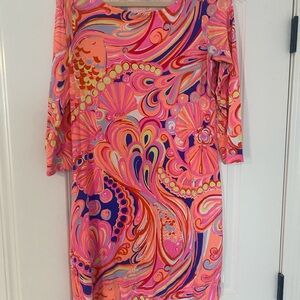 Lilly Pulitzer Vibrant Multicolor Swirl Dress size M